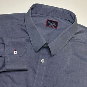 UNTUCKit Pio Cesare WF Mens XXXL  Dark Navy Solid Long Sleeve Button Front Shirt
